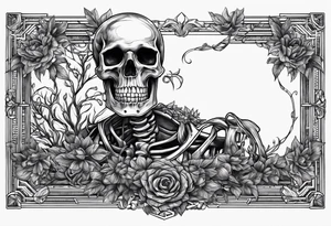 Skeleton front lever tattoo idea