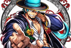 one piece anime tattoo idea