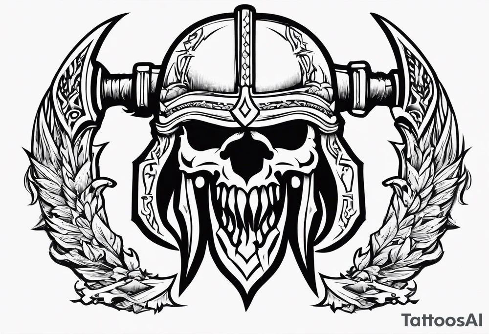 valhalla wounded sword berserker tattoo idea