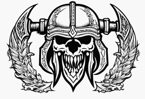 valhalla wounded sword berserker tattoo idea