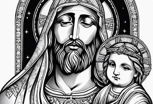 christianity jesus mary tattoo idea