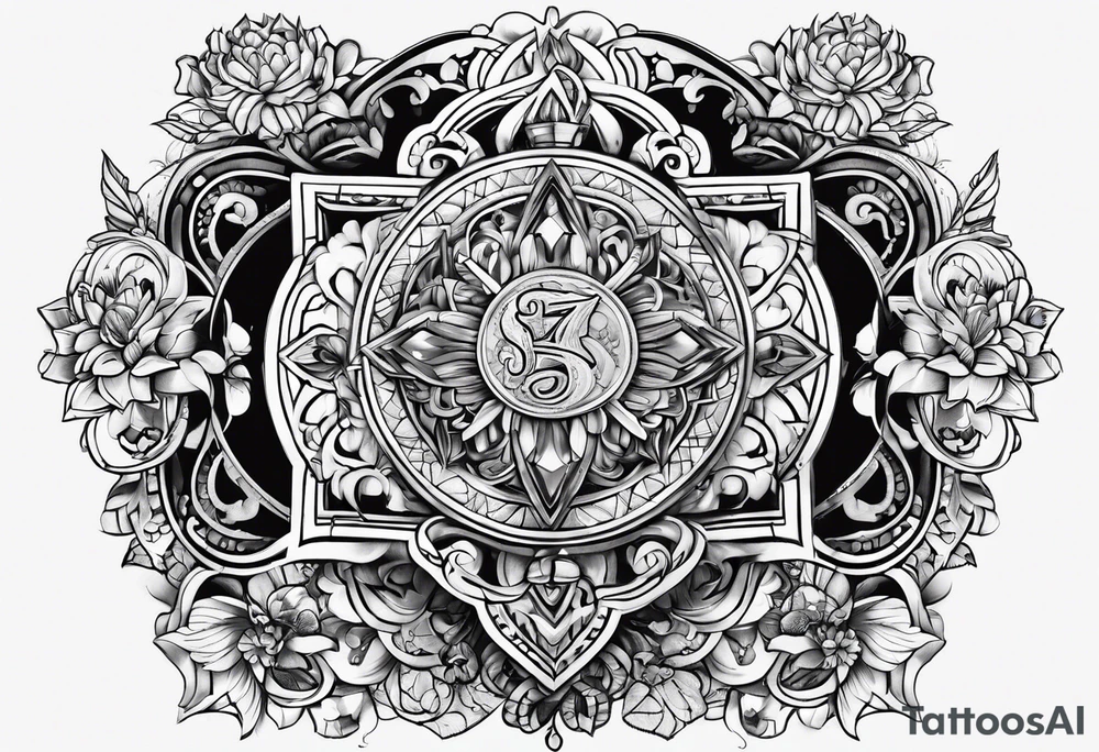 luck number 7 tattoo idea