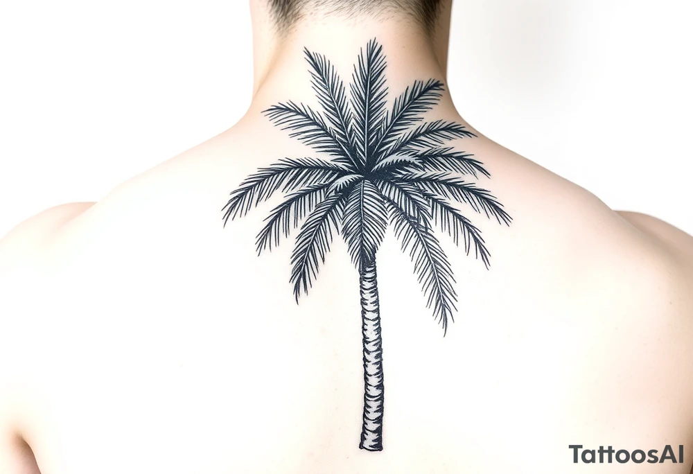 palm tree, arm sleeve tattoo idea