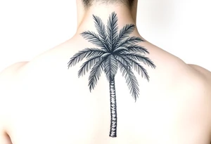 palm tree, arm sleeve tattoo idea