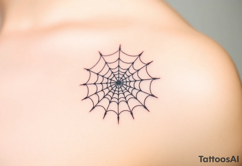 Spider web tattoo idea