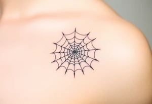 Spider web tattoo idea