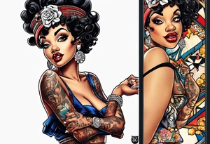 African american betty boop tattoo idea
