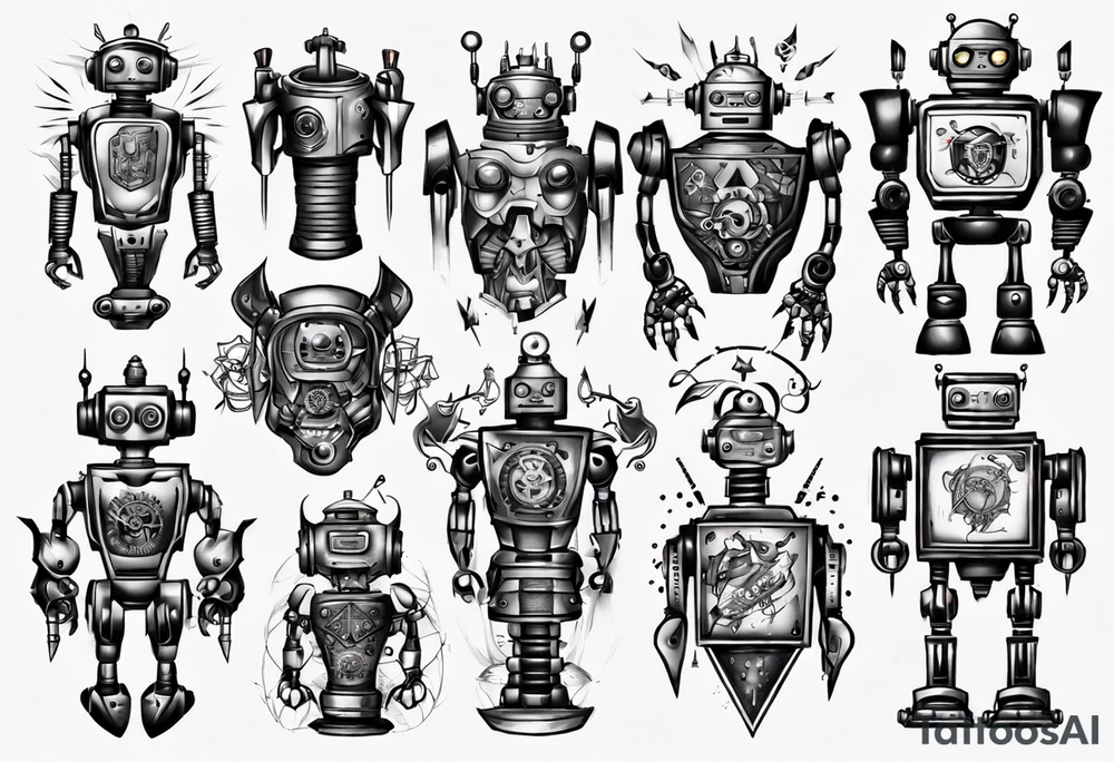 robot tattoo idea