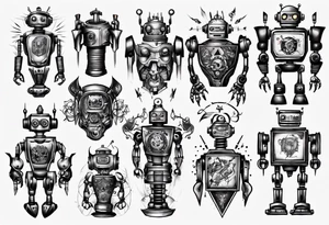robot tattoo idea