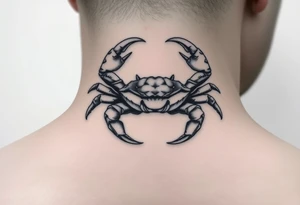 powerful majestic but vicious crab ready to defend or attack proudly showing off that a crab is the sign of a cancer tattoo idea
