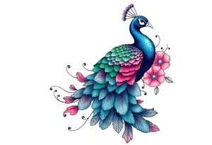 Peacock tattoo idea