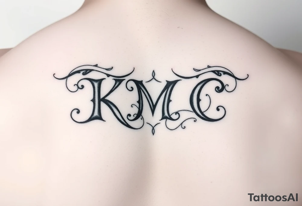 my daughters initials :KMC tattoo idea