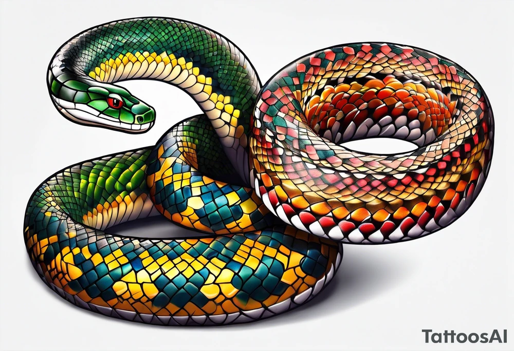 Binding snake tattoo idea