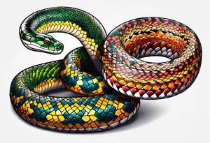 Binding snake tattoo idea