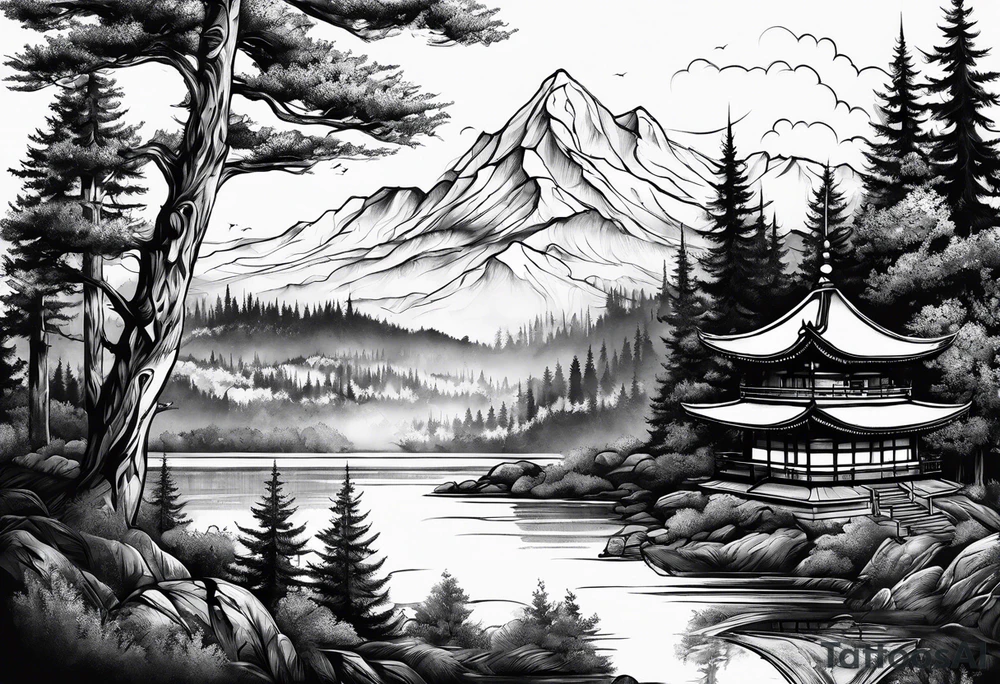 Bäume skyline tattoo idea