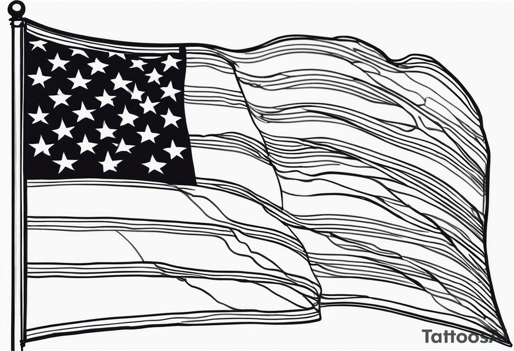 america flag tattoo idea