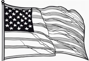 america flag tattoo idea