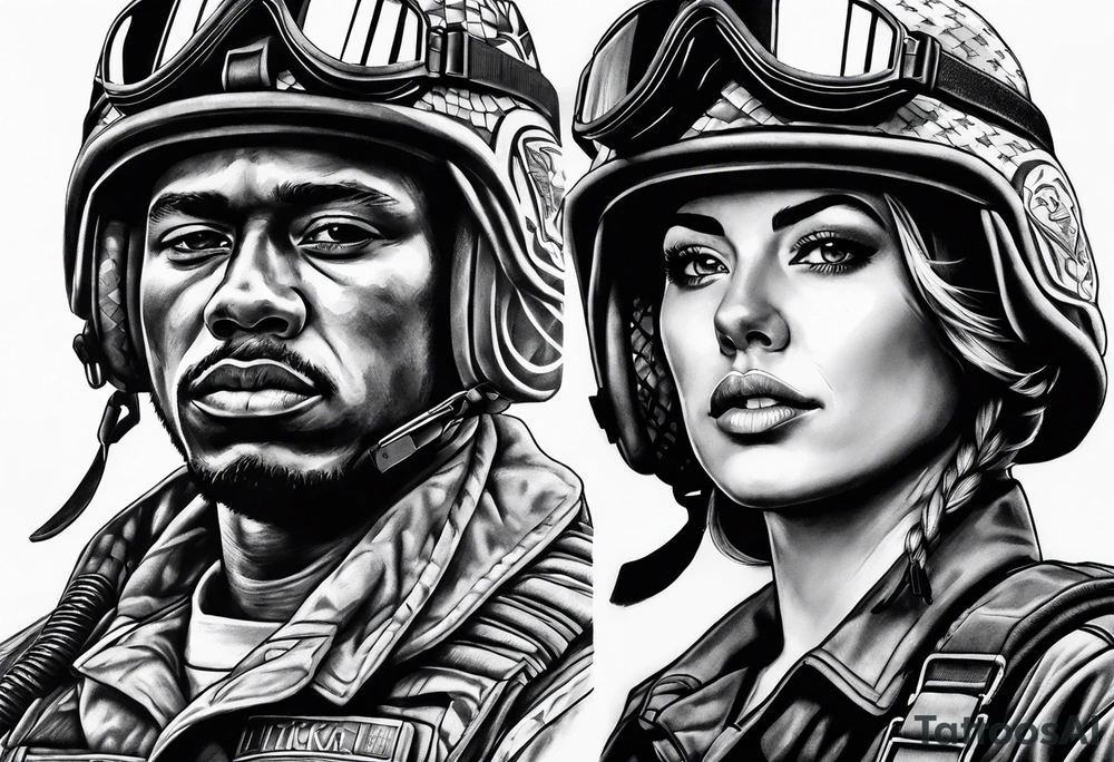 Realistic Military tattoo idea