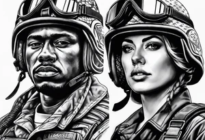 Realistic Military tattoo idea