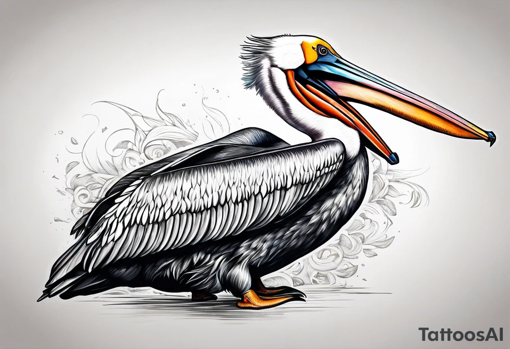 100mph pelican tattoo idea
