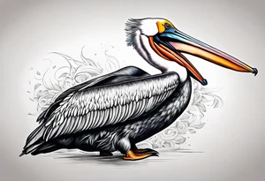100mph pelican tattoo idea