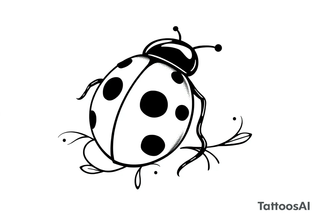 Cute ladybug tattoo idea