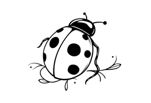 Cute ladybug tattoo idea