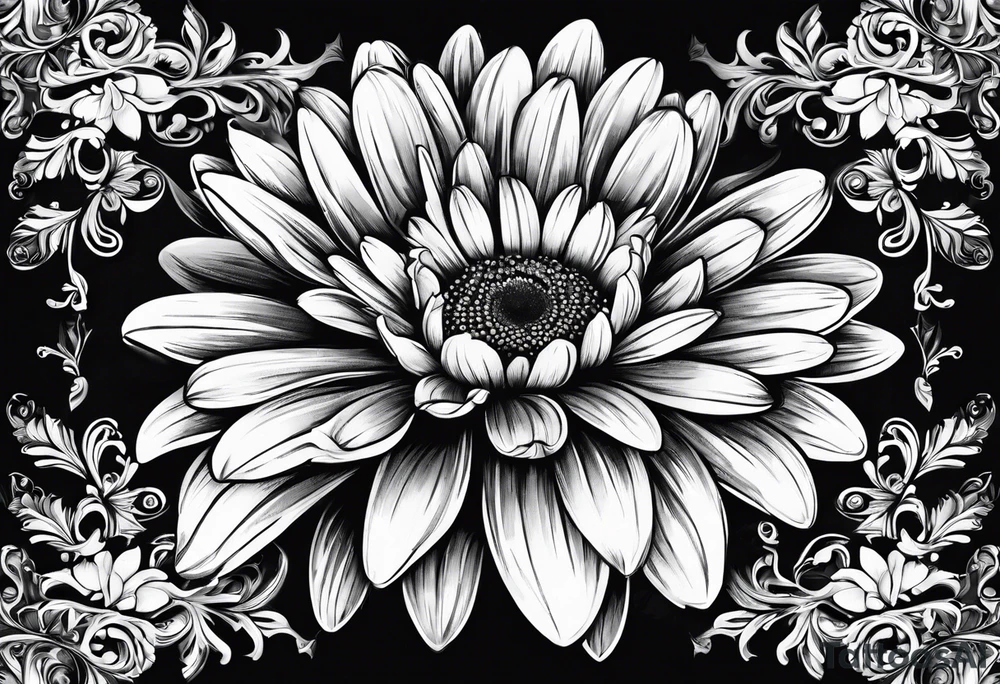 Daisy with 8 pedals tattoo idea