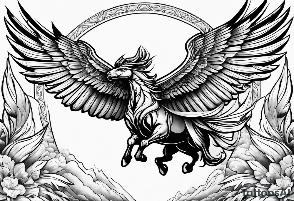 A Valkyrie in flight tattoo idea