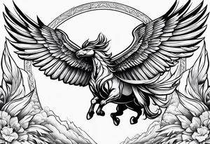 A Valkyrie in flight tattoo idea