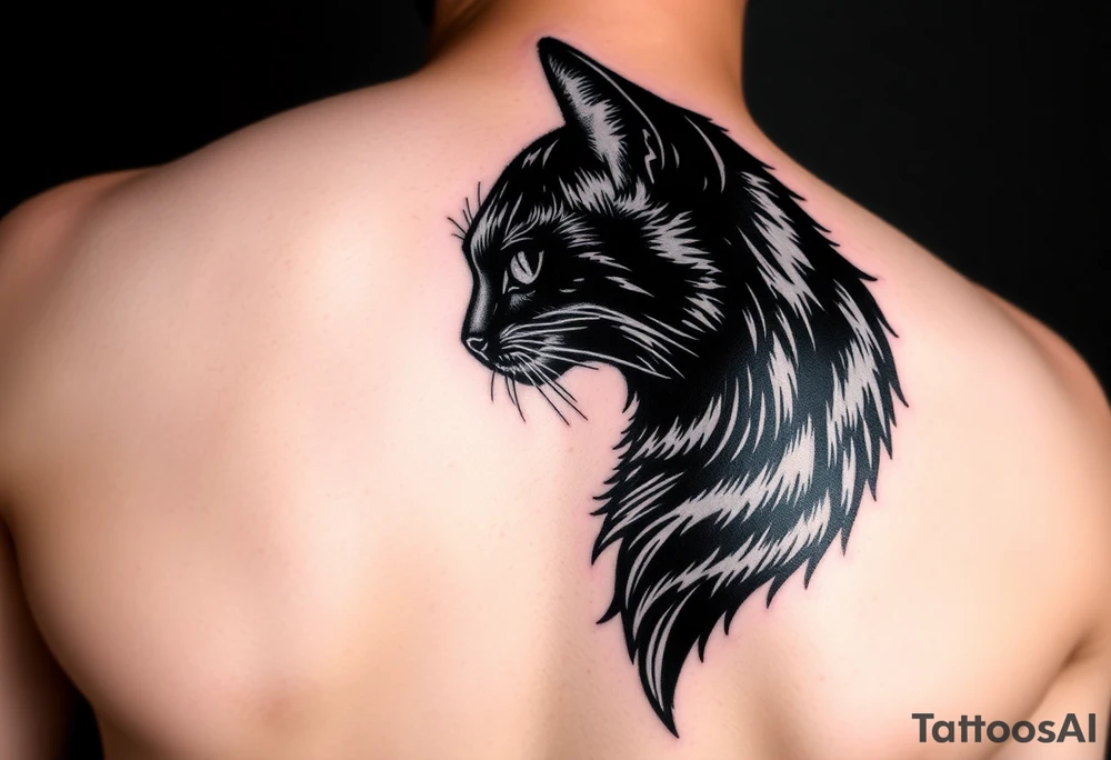 Black Cat tattoo idea