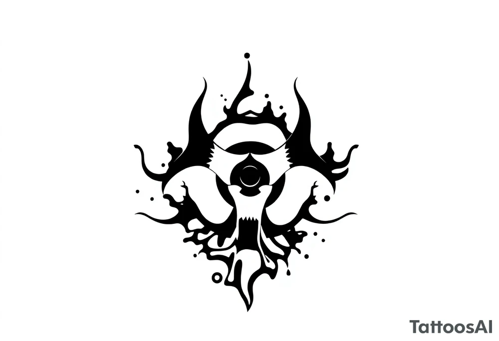 Contagion sign imwith toxic spill behind tattoo idea