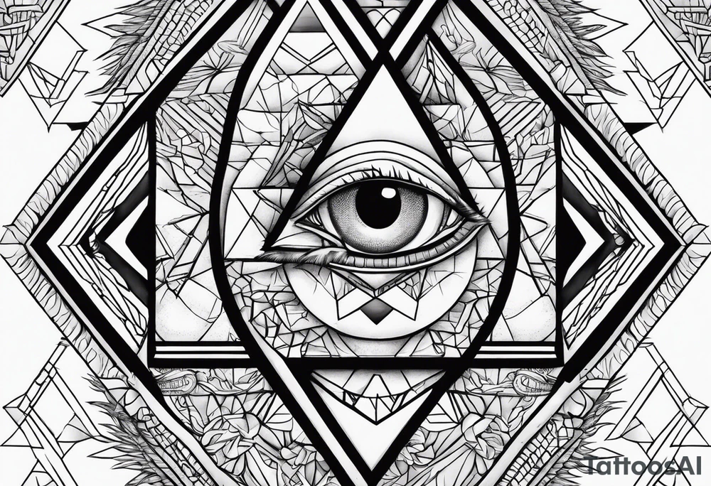 scorpion with all seing eye and triangle tattoo idea