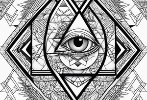 scorpion with all seing eye and triangle tattoo idea