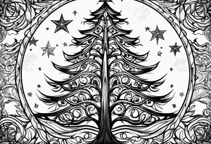 Christmas tree tattoo idea