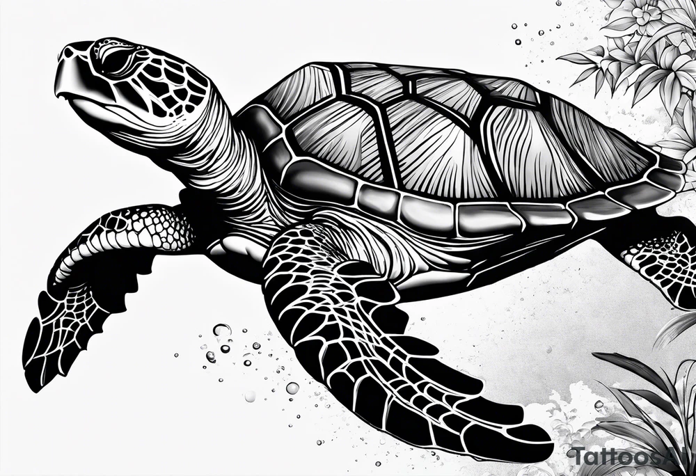 Sea turtle tattoo idea
