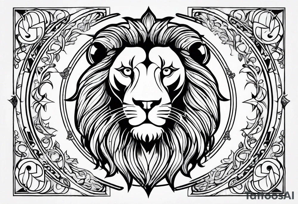 Leo astrology sign tattoo idea