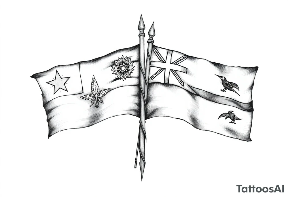 Palauan and Yap Micronesia fsm tribal flags put together tattoo idea