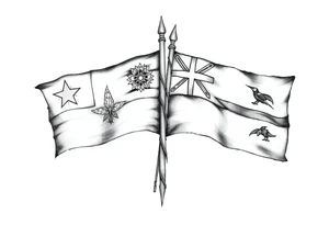 Palauan and Yap Micronesia fsm tribal flags put together tattoo idea