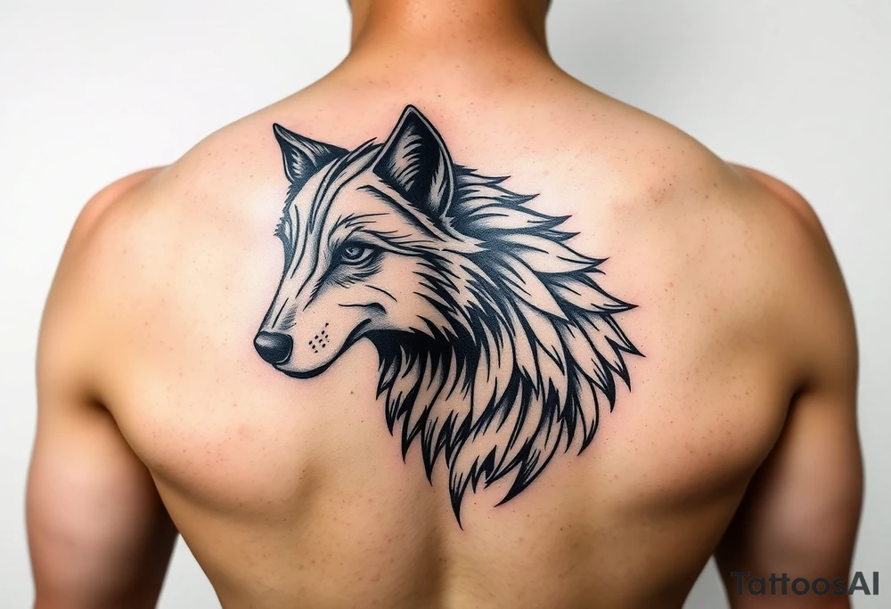 Wolf tattoo idea