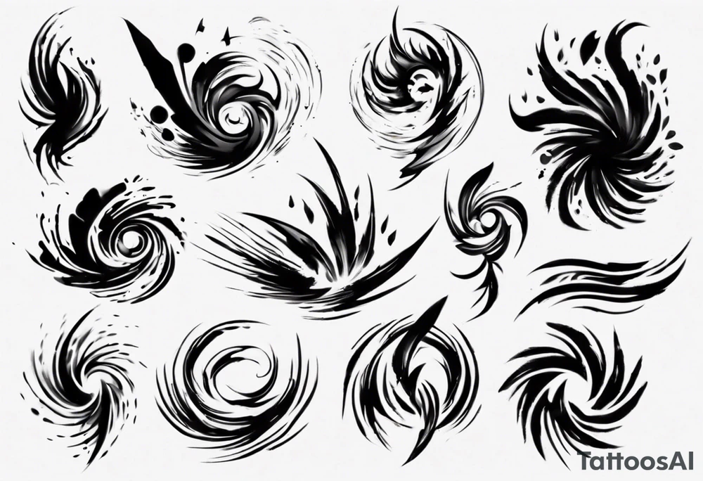 abstract Brush stroke tattoo idea