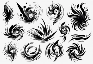 abstract Brush stroke tattoo idea