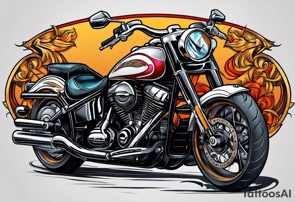 Motorcycle tattoo idea