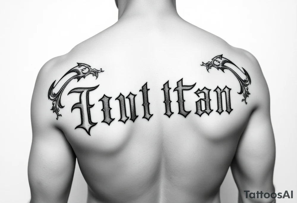 change the font to a medieval style font tattoo idea