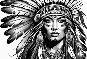 Body of Native American tattoo idea