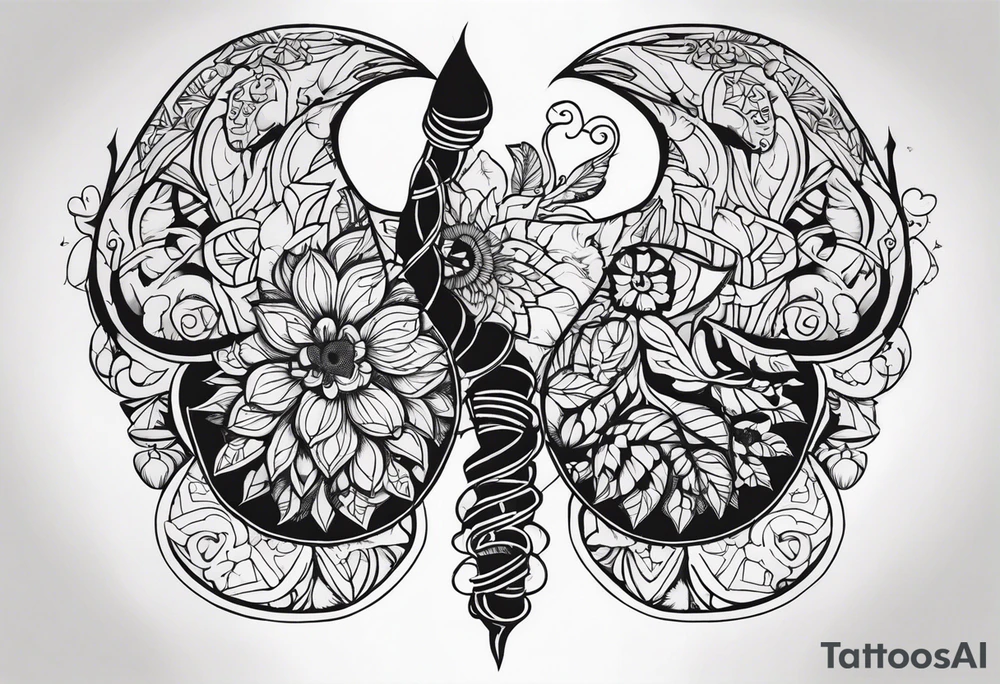 Lung and father tattoo idea