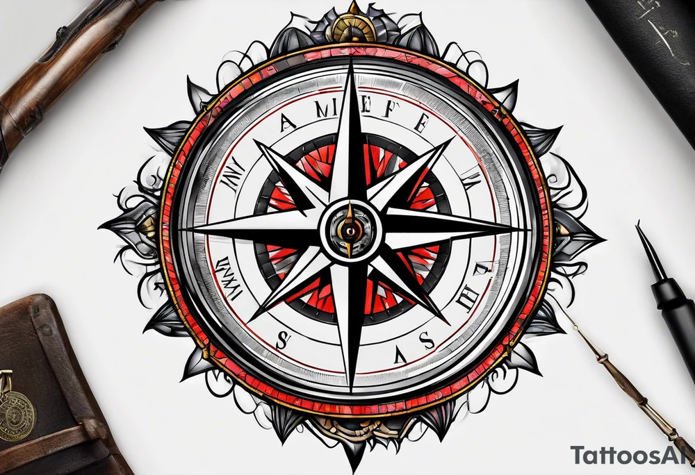 Military compass tattoo idea