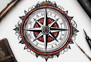 Military compass tattoo idea