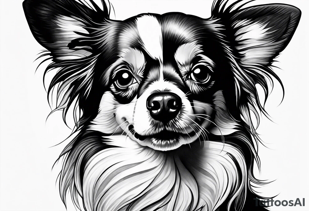 papillon dog tattoo idea