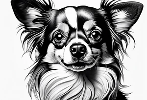 papillon dog tattoo idea